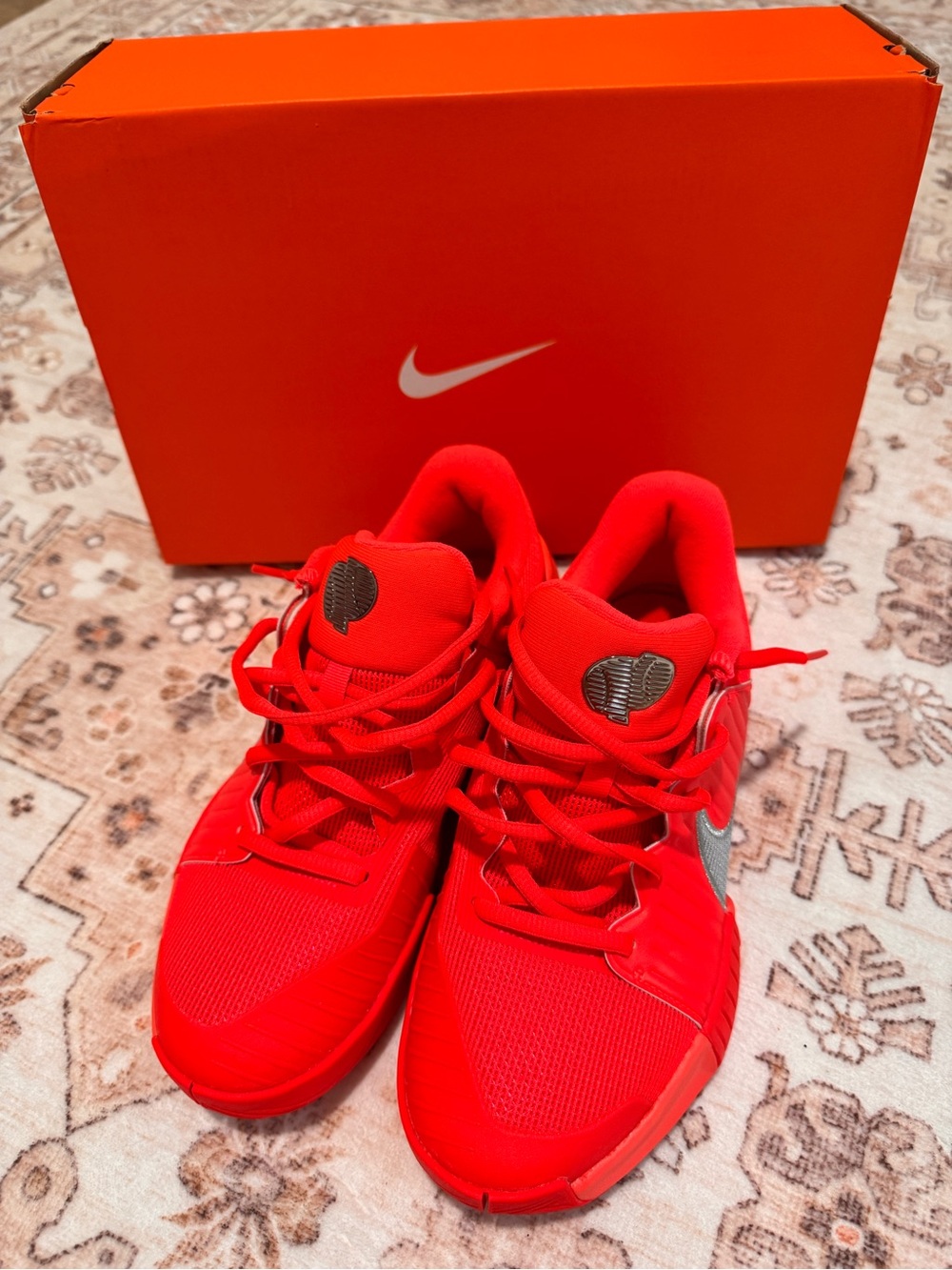 Nike Kids' Bright Red Lace-Up Sneakers
